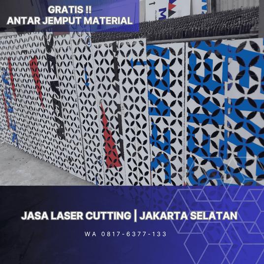 material laser cutting kebayoran baru plat besi stainless akrilik acp
